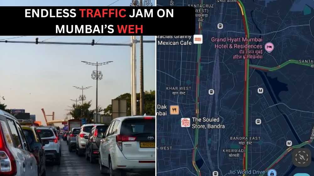 Peak-Hour Gridlock Hits Western Express Highway, Santacruz–Bandra Stretch Choked