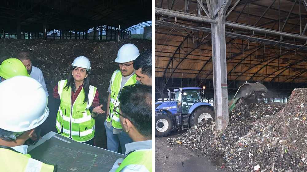 BMC Chief Ashwini Bhide Reviews Odour-Control Measures During Surprise Visit To Kanjurmarg Waste Facility