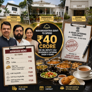 State Government Awards Rs 40 Crore Catering Contract For CM & Deputy CMs’ Residences Over Four Years