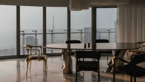 Mumbai Apartment Uses Gold, Pyrite & Marble To Create A Refined Luxury Home